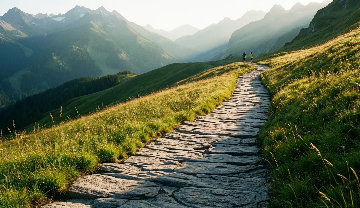 Weg durch die Alpen als Symbol für Beständigkeit