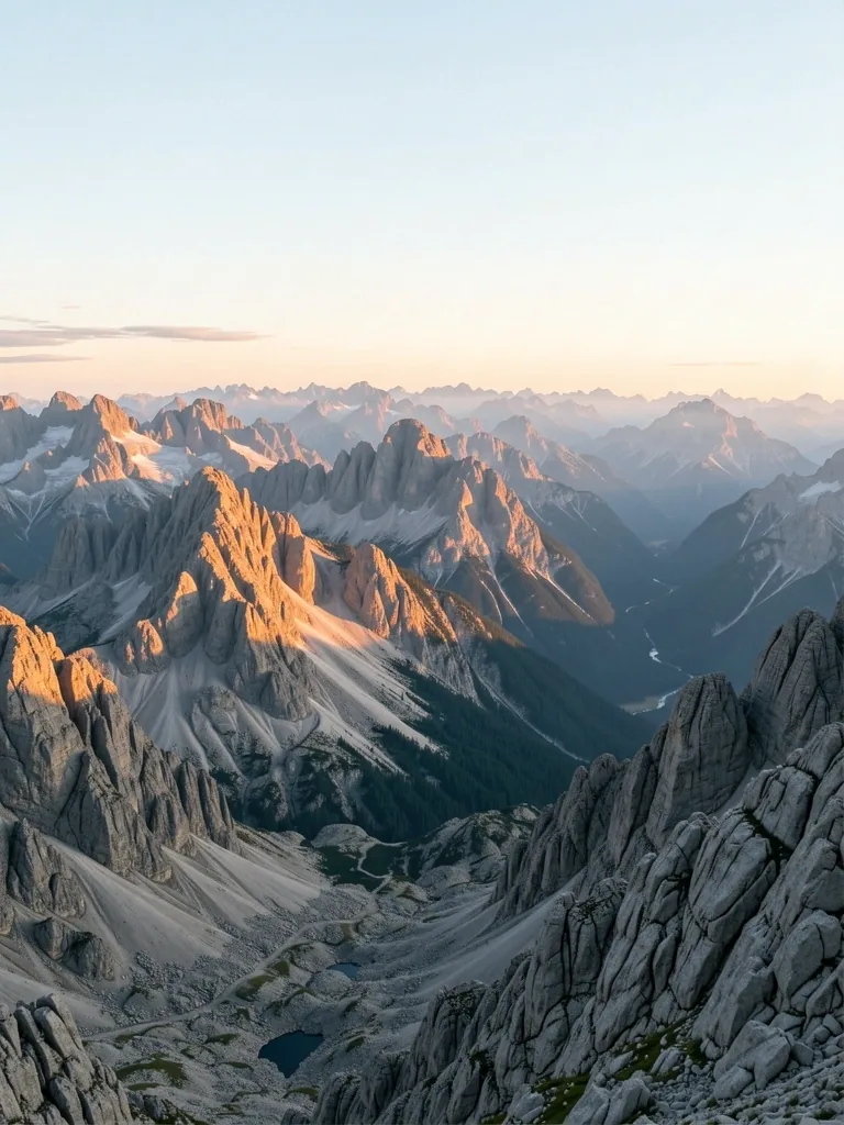 Alpine Gipfel im Morgenlicht